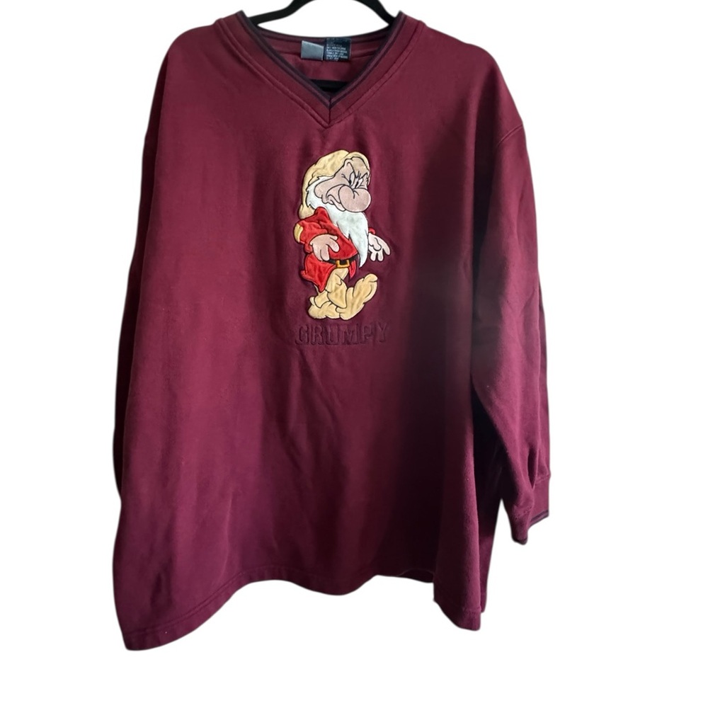 Disney Sweatshirt Crewneck  Grumpy Dwarf Snow White Size XL Cotton Blend